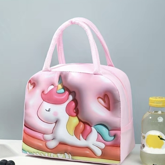 New 3D Pattern Cartoon Insulated Bento Lunch Bag, T1MIS - Picture 1 of 2
